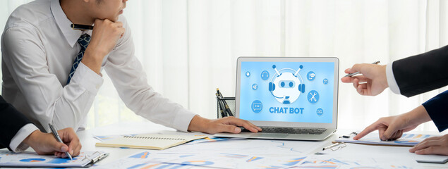 Poster - chatbot software application for brisk online business that automatically reply to customer question