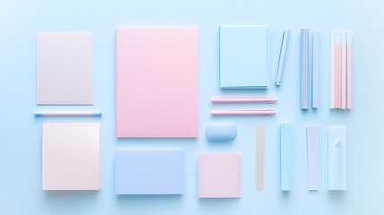 Poster - Colorful abstract design, soft pastel shades creating a serene and calming atmosphere, ideal for backgrounds and presentations.