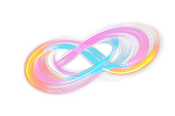 Poster - Colorful infinity symbol abstract swirl design.