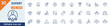 © Yunus - Expert line icon set. Set of 30 outline icons related to talent, skill, aptitude, specialist, thinking, expertise, expert and others. Editable stroke. Vector illustration.