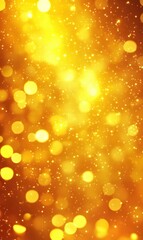 Poster - Golden yellow lights creating abstract bokeh background effect
