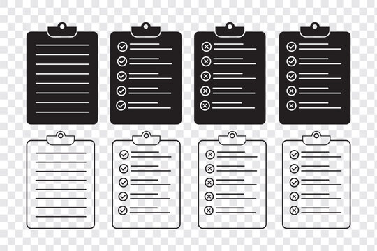 Clipboard, Checkmark and Checklist Vector Design .