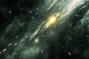 Aufkleber - Stunning cosmic landscape revealing stars, galaxies, and swirling gases in the vastness of space