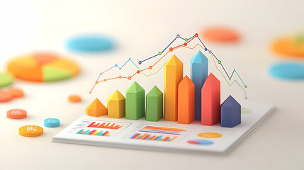 Poster - Colorful Data Visualization and Statistics Concept for ROI Analysis
