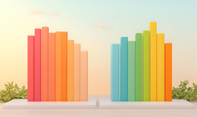 Poster - Side by Side Comparison of Pre and Post Expansion Bar Graphs