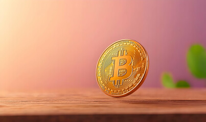 Poster - Conceptual Image of Contactless Technology and Bitcoin Representation