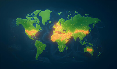 Poster - Global Financial Payment Tax Map Visualization of Economic Data