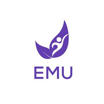EMU creative minimalist letter logo.