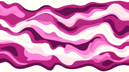 Poster - Abstract flowing magenta waves creating a soft and dynamic backdrop