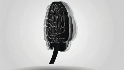Poster - Human Brain Icon Representing Intellect and Cognitive Functions Generative AI