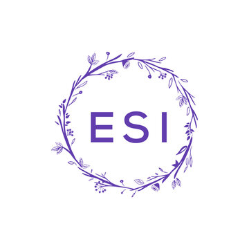 ESI creative minimalist letter logo.