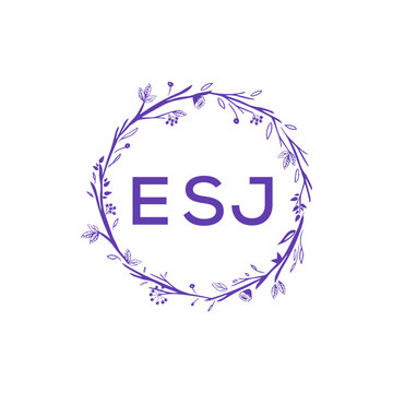 ESJ creative minimalist letter logo.