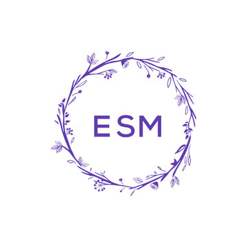 ESM creative minimalist letter logo.