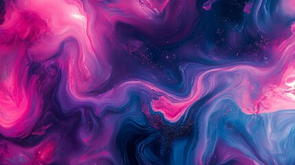 Poster - Cosmic swirls abstract art digital creation colorful patterns vibrant universe artistic perspective surreal design for visual impact