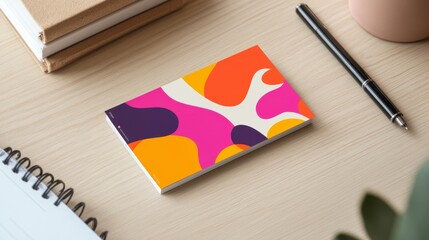 Poster - Creative business card design showcase office setting graphic design professional environment close-up view modern aesthetics