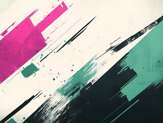 Poster - Dynamic strokes of artistic expression with vibrant brushstrokes pattern