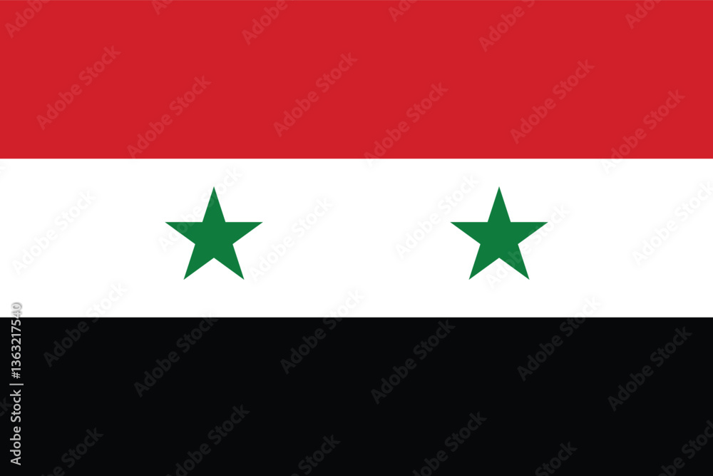 Syria Symbool Syria Flag Vector Clipart Illustration - High-Quality Graphic Design of ...