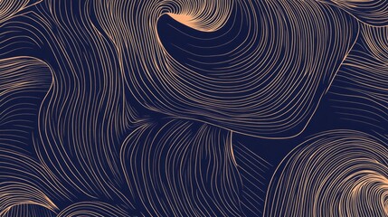 Poster - Dynamic abstract lines digital art graphic design modern aesthetic top-down view flowing patterns for visual appeal