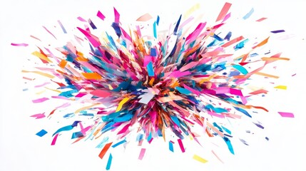 Poster - Vibrant color explosion art abstract creative space digital artwork energetic environment dynamic viewpoint