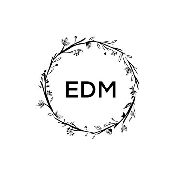 EDM creative minimalist letter logo.