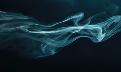 Poster - A blue smokey line with a dark background