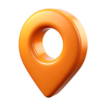 3D Gold or yellow mark location point. Locate pin gps map. Navigation marker. Travel and tourism. Web element. Cartoon creative design icon isolated on white background. 3D Rendering