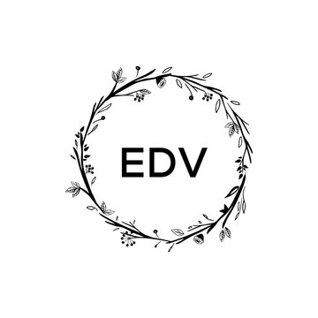 EDV  creative minimalist letter logo.