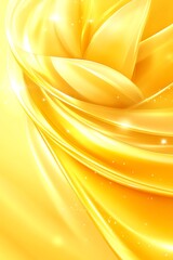Leinwandbilder - Abstract Background with Smooth Golden Flow and Shiny Accents Presentation