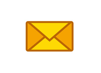 Poster - A bright envelope with a bold outline is shown, depicting a simple, straightforward front view design.
