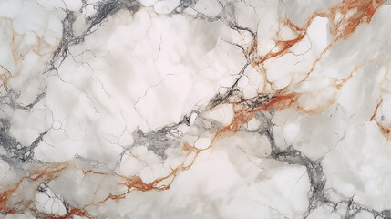Poster - luxurious marble texture blending white and brown colors, resembling a snowy landscape