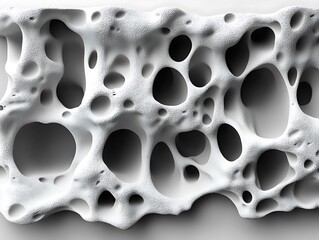 Leinwandbilder - Abstract porous structure with intricate holes and organic looking texture