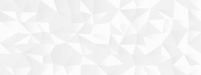 Poster - Abstract geometric pattern with triangular shapes in subtle white tones for modern background design.