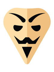 Poster - mask superhero vector icon. people skull eye mask silhouette symbol website logo design. person face