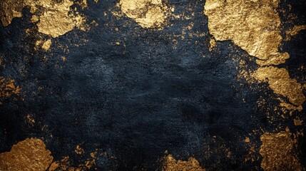 Poster - Abstract dark blue textured background with luxurious gold accents creating a modern and elegant design perfect for artistic projects