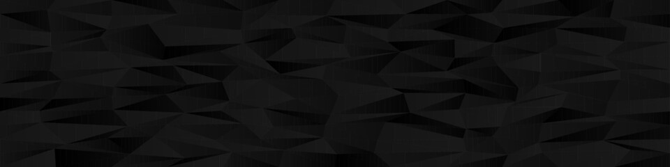 Poster - Abstract geometric pattern with black triangular mosaic design for modern backgrounds.