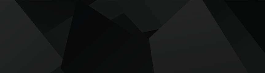 Poster - Abstract geometric dark polygonal background with monochrome shades.