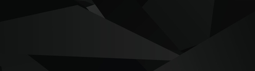 Poster - Abstract geometric black background with sharp angular shapes in subtle shadow.