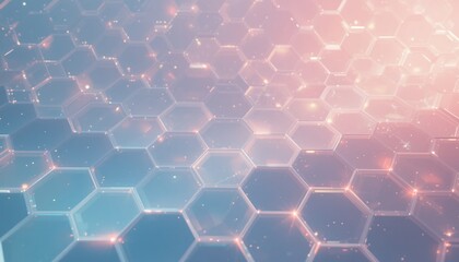 Aufkleber - Digital innovation in technology data visualization graphic design futuristic environment abstract viewpoint hexagonal patterns and light effects