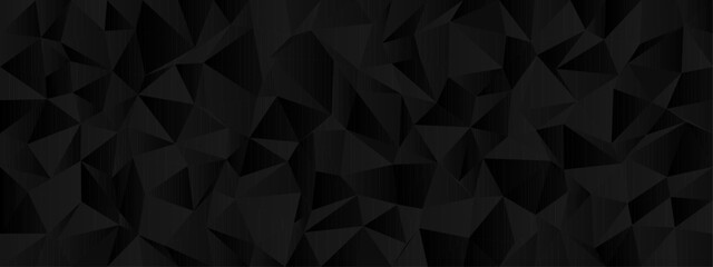 Poster - Abstract geometric black polygonal pattern for modern design and background.