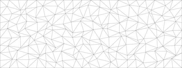 Poster - Geometric chaos pattern with abstract triangular lines for modern design projects.
