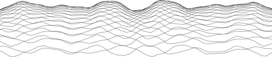 Poster - Abstract wavy line art background for modern design projects and creative illustrations.