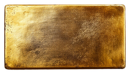 Gold bar display financial sector product isolated on transparent background
