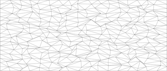 Poster - Geometric chaos pattern with abstract triangular design for creative backgrounds.