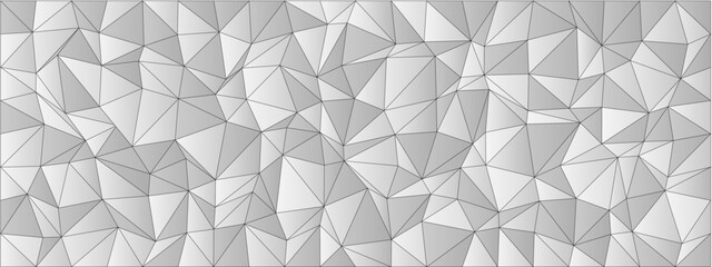 Poster - Abstract geometric pattern with triangular shapes and grayscale color scheme for modern design.