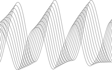 Poster - Abstract black and white wave pattern for graphic design and wall art.