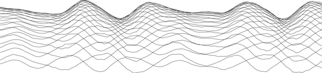 Poster - Geometric wave pattern with abstract mesh design for modern backgrounds.