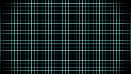 Poster - Digital grid pattern with light blue lines on black background creating sleek and modern design.
