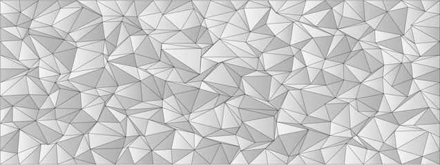 Poster - Abstract geometric pattern with polygonal shapes in monochrome colors for modern design and decoration.