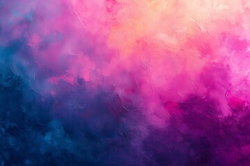 Grainy gradients texture as background in pink and purple, abstract shapes, modern art. Vibrant rainbow, orange blue teal white psychedelic grainy gradient color flow wave. Gradient grainy gradient
