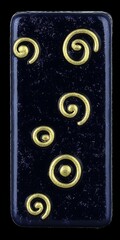 Poster - Abstract design with golden swirls on a dark textured surface, artistic rendering